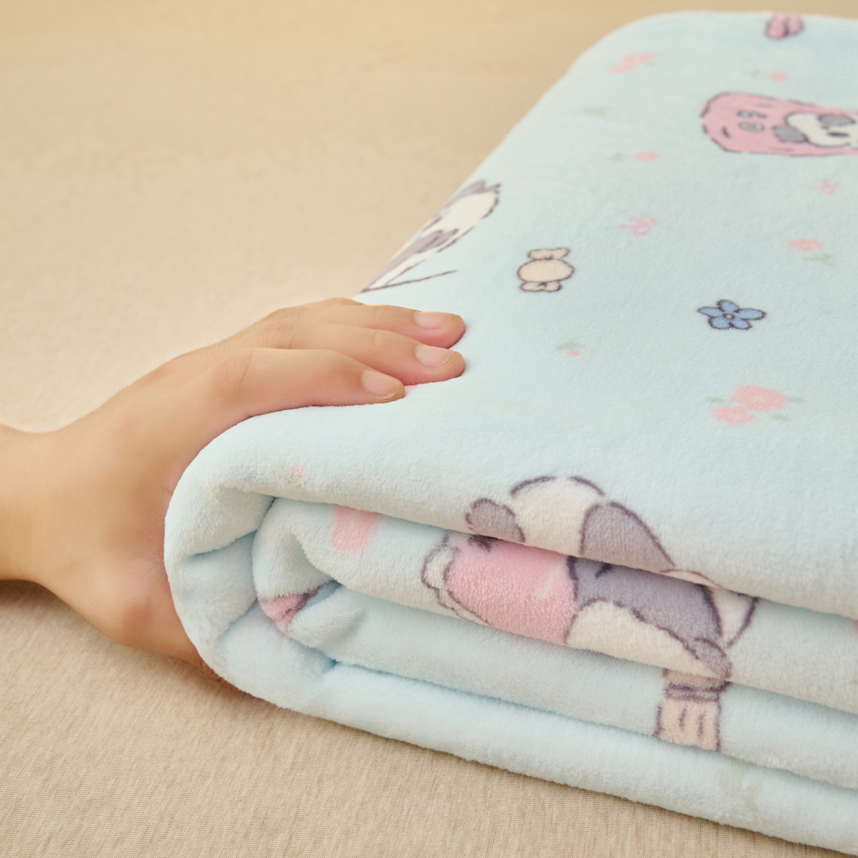 91家纺网 家纺一手货源 找家纺 （总）早晨家纺 2025新款卡通印花高克重牛奶绒印花单床单