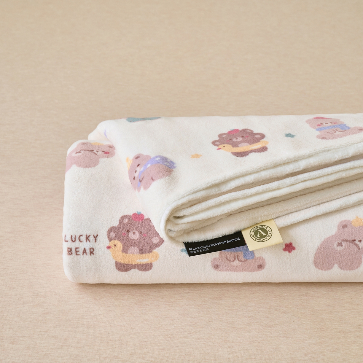 91家纺网 家纺一手货源 找家纺 早晨家纺 2025新款卡通印花高克重牛奶绒印花单床单 萌熊集