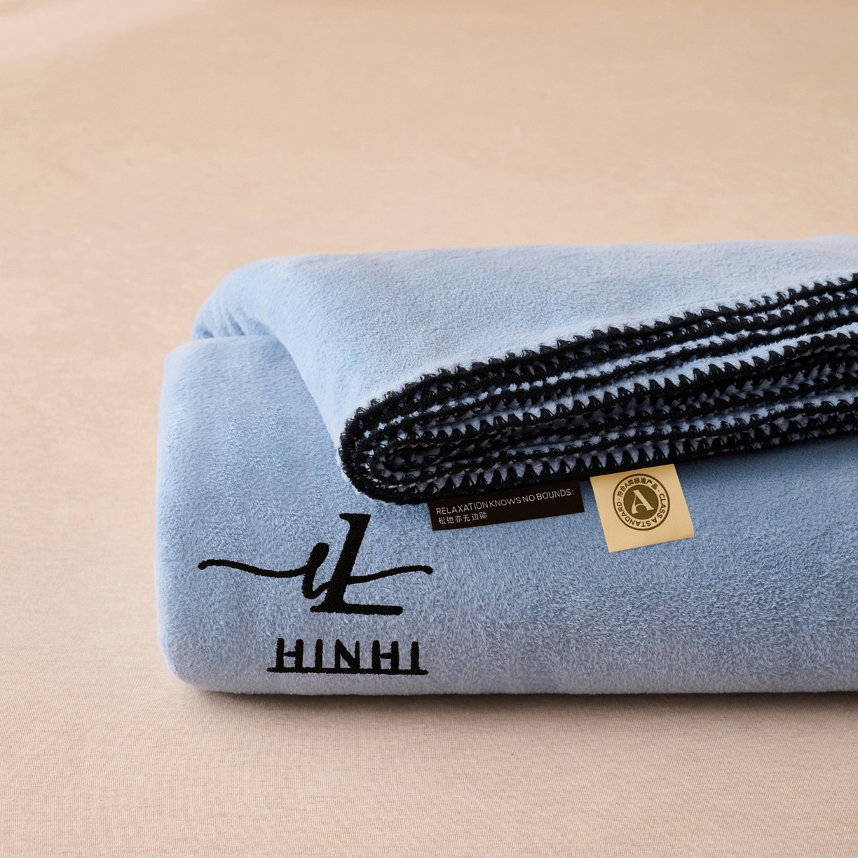 早晨家纺 2025新款华泰款高克重牛奶绒仿羊绒单床单系列 华泰-雾蓝