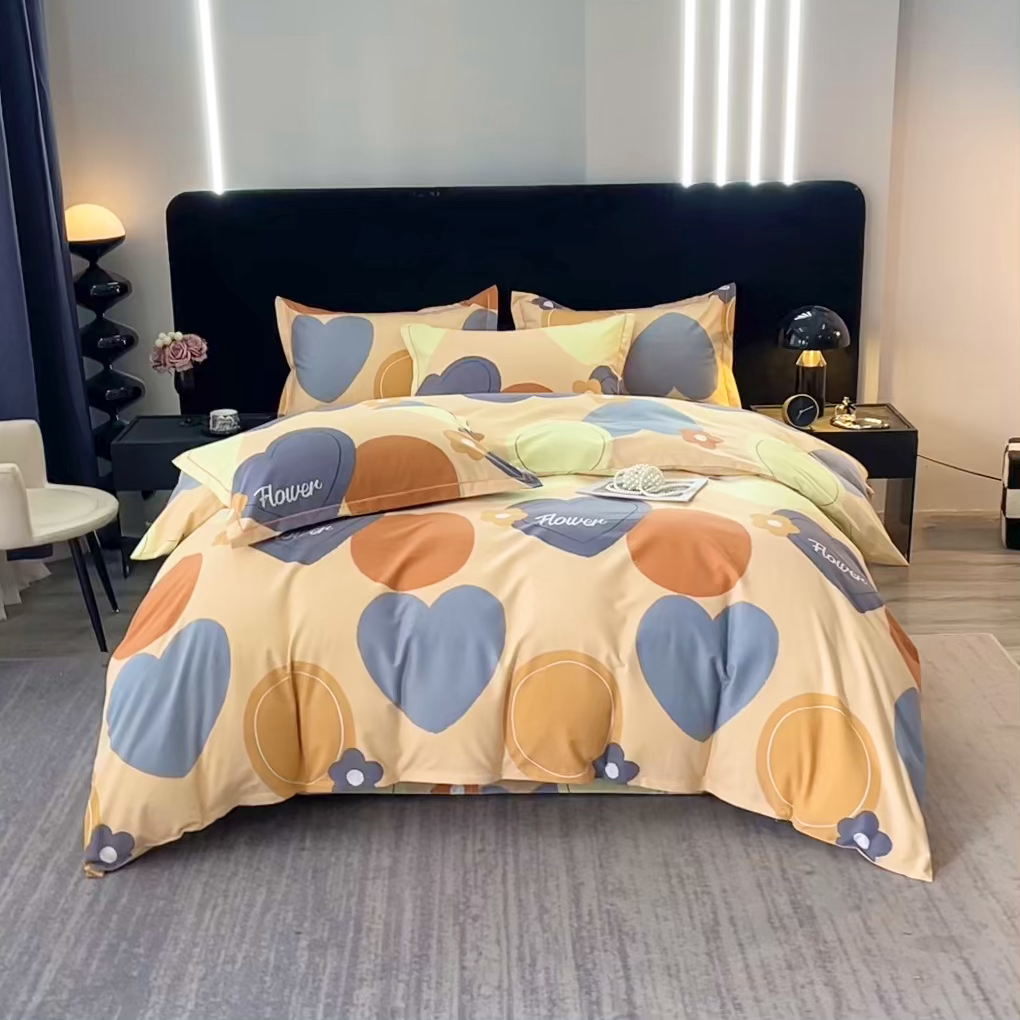 91家纺网 家纺一手货源 找家纺 （总）2025新款叶语系-活性全棉磨毛四件套加厚保暖印花纯棉四件套床单款床笠款四件套多规格斜纹三件套