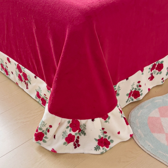 91家纺网 家纺一手货源 找家纺 找底底家纺 2025新款牛奶绒四件套（日发50套优惠8元一套）梨花落