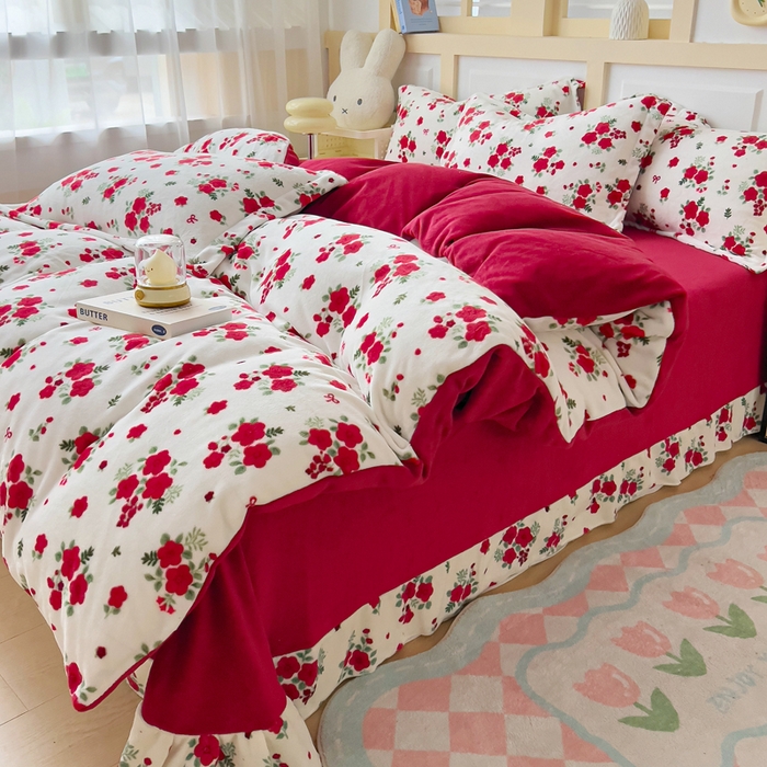 91家纺网 家纺一手货源 找家纺 （总）找底底家纺 2025新款牛奶绒四件套（日发50套优惠8元一套）