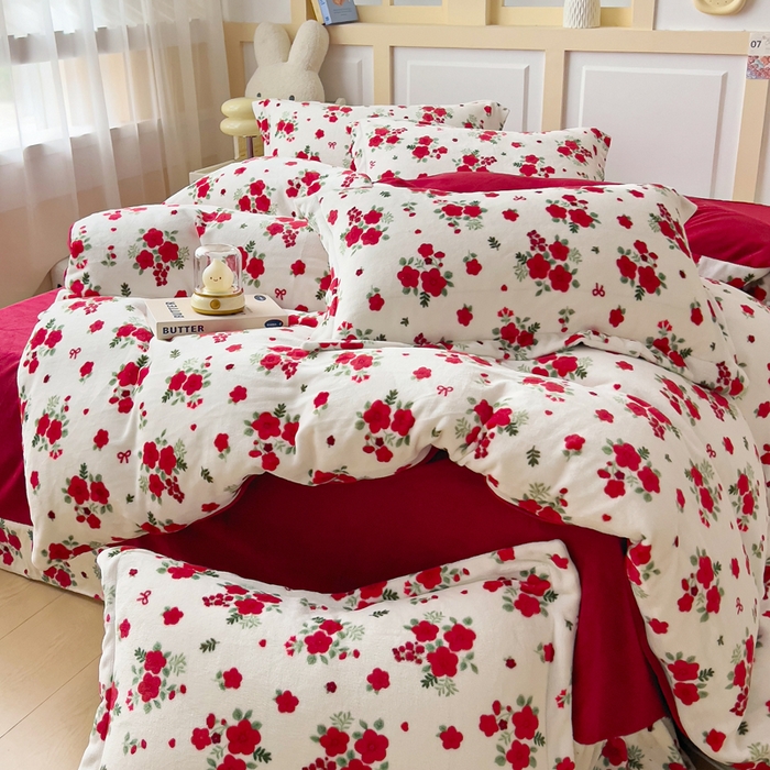 91家纺网 家纺一手货源 找家纺 （总）找底底家纺 2025新款牛奶绒四件套（日发50套优惠8元一套）