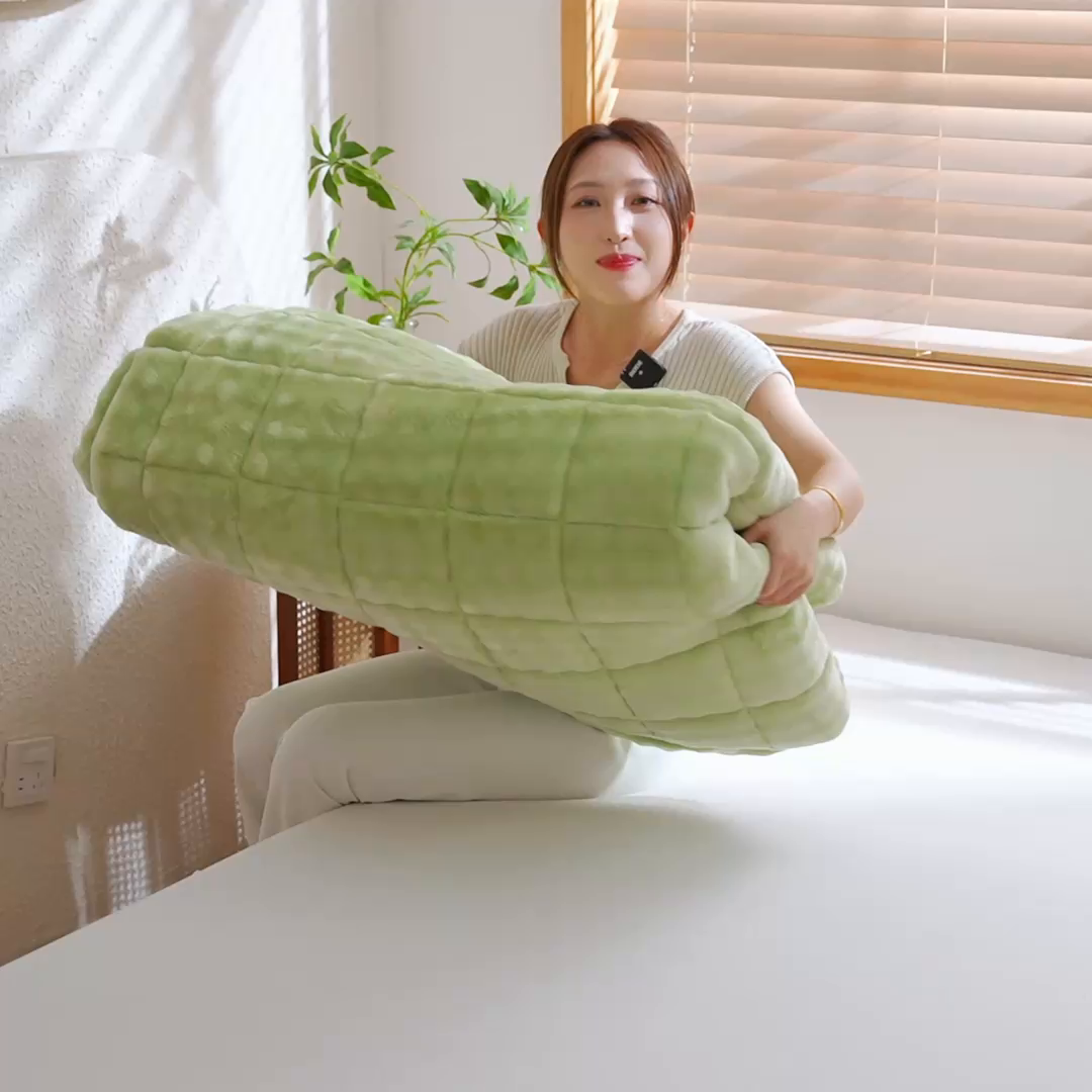 91家纺网 家纺一手货源 找家纺 （总）鑫顺欣 2025新款泡泡牛奶绒床笠套件三件套