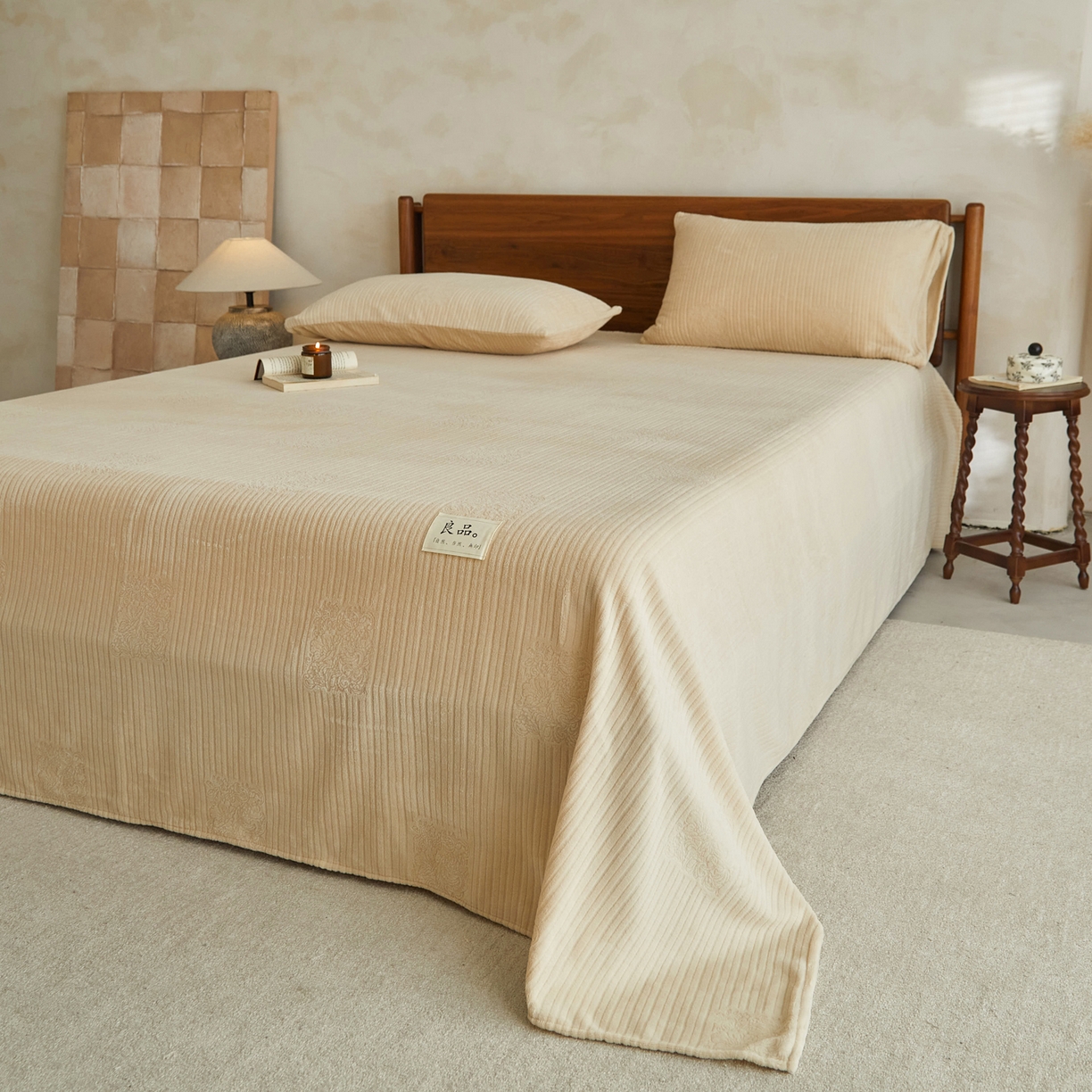 91家纺网 家纺一手货源 找家纺 （总）早晨家纺 2025新款红金龙纯色烂花牛奶绒床单