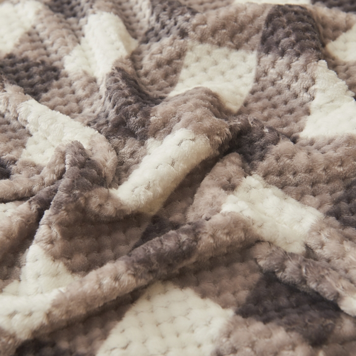 91家纺网 家纺一手货源 找家纺 早晨家纺 2025新款豆豆款高克重牛奶绒菠萝格无印风床单 豆豆绒-多格咖