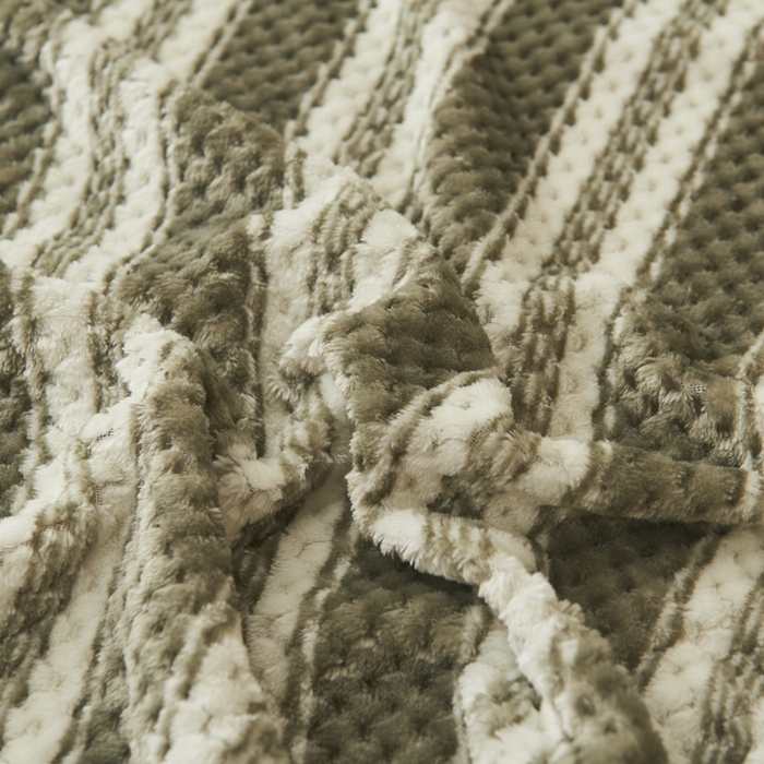 91家纺网 家纺一手货源 找家纺 早晨家纺 2025新款豆豆款高克重牛奶绒菠萝格无印风床单 豆豆绒-绿条