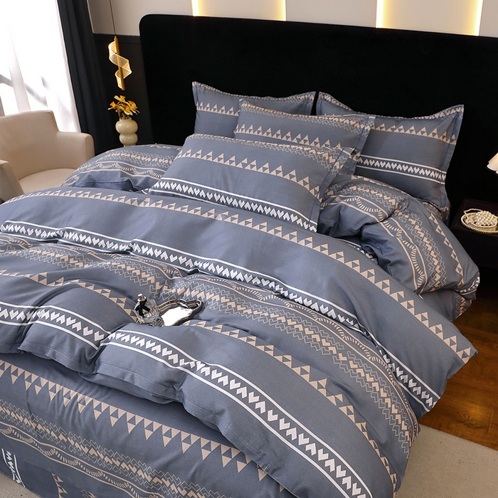 91家纺网 家纺一手货源 找家纺 （总）2025新款叶语系-活性全棉磨毛四件套加厚保暖印花纯棉四件套床单款床笠款四件套多规格斜纹三件套