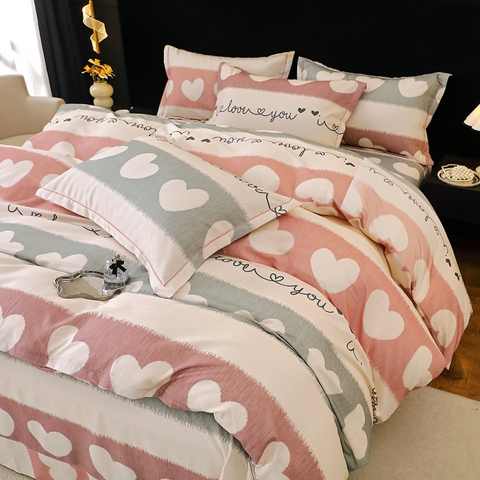 91家纺网 家纺一手货源 找家纺 （总）2025新款叶语系-活性全棉磨毛四件套加厚保暖印花纯棉四件套床单款床笠款四件套多规格斜纹三件套