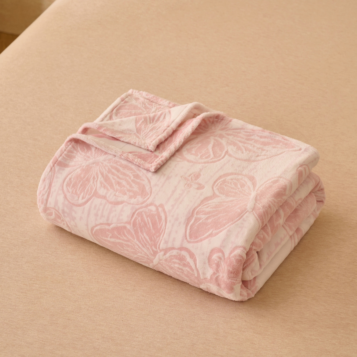 91家纺网 家纺一手货源 找家纺 早晨家纺 2025新款高克重牛奶绒烂花单品床单 蝶梦