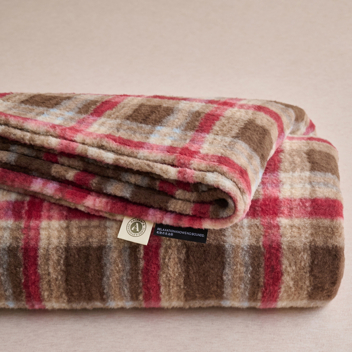 早晨家纺 2025新款230g羊驼绒复古格牛奶绒床单 苏格兰格