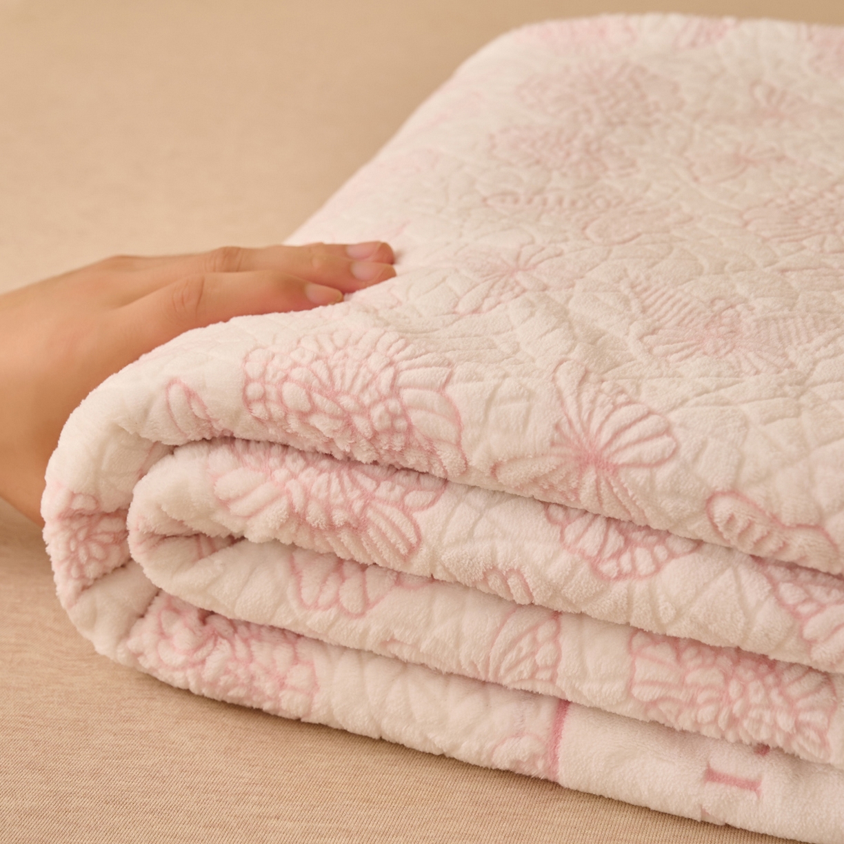 91家纺网 家纺一手货源 找家纺 早晨家纺 2025新款高克重牛奶绒烂花单品床单 粉絮