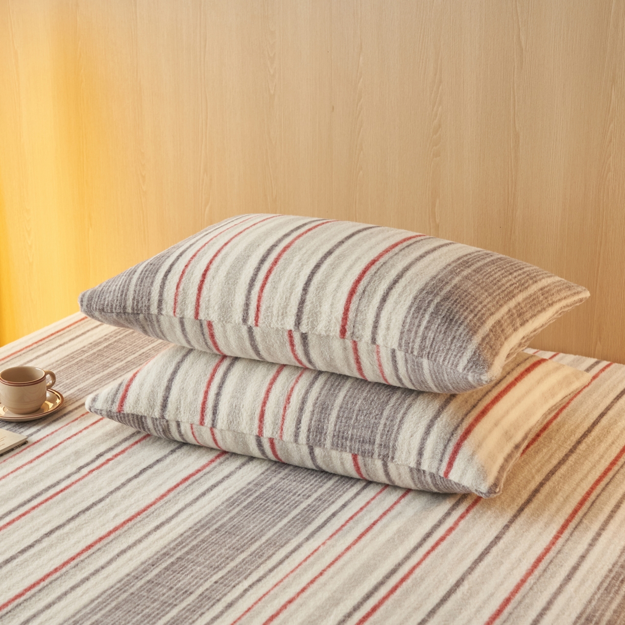 91家纺网 家纺一手货源 找家纺 早晨家纺 2025新款未末款仿羊绒牛奶绒单枕套 未末-彩纹