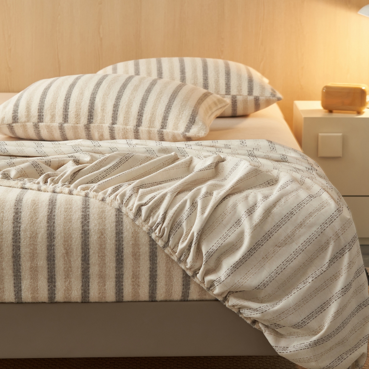 91家纺网 家纺一手货源 找家纺 早晨家纺 2025新款未末款仿羊绒牛奶绒单枕套 未末-浅棕