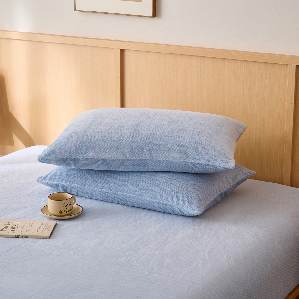 91家纺网 家纺一手货源 找家纺 （总）早晨家纺 2025新款流星款高克重牛奶绒阳离子提花兔毛单枕套