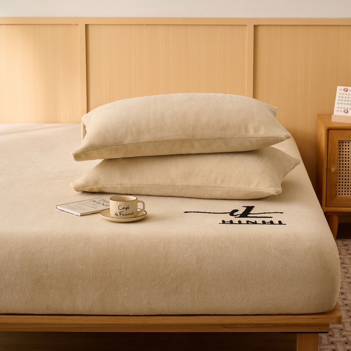 91家纺网 家纺一手货源 找家纺 （总）早晨家纺 2025新款华泰款高克重牛奶绒仿羊绒单枕套