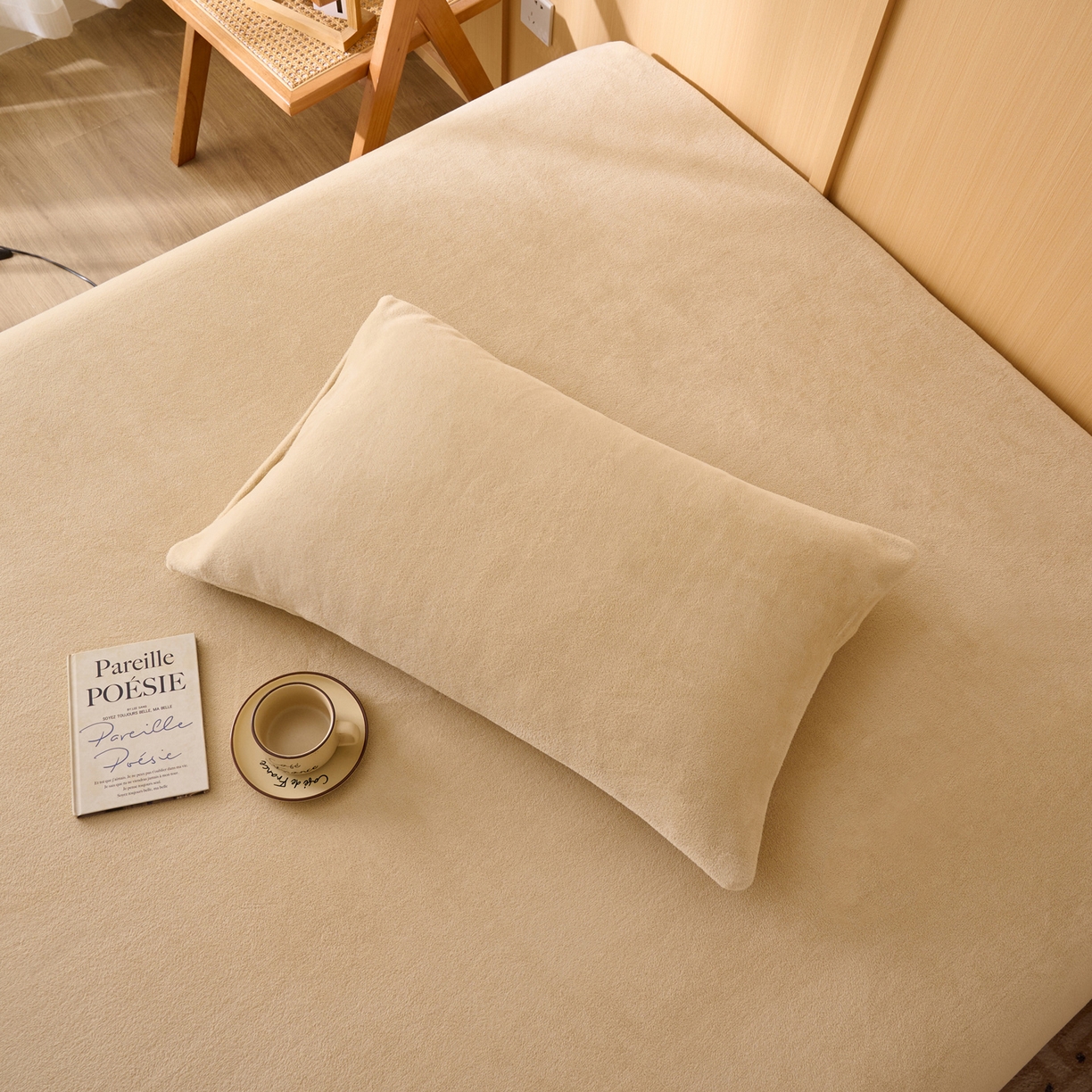 91家纺网 家纺一手货源 找家纺 （总）早晨家纺 2025新款华泰款高克重牛奶绒仿羊绒单枕套