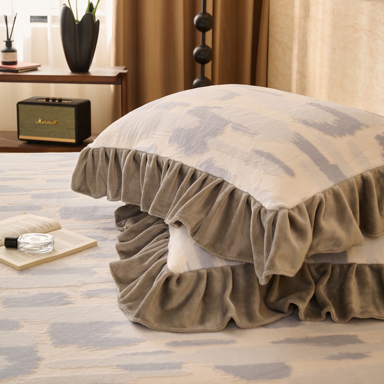 91家纺网 家纺一手货源 找家纺 （总）早晨家纺 2025新款高克重牛奶绒烂花枕套