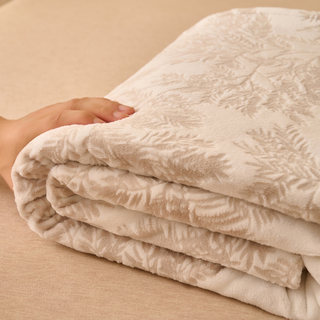 91家纺网 家纺一手货源 找家纺 早晨家纺 2025新款高克重牛奶绒烂花单品床单 叶韵