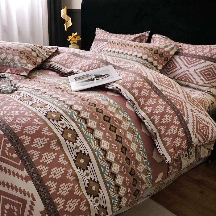 91家纺网 家纺一手货源 找家纺 晶缦家纺 2025叶语系·纯棉活性全棉磨毛四件套 慕恋