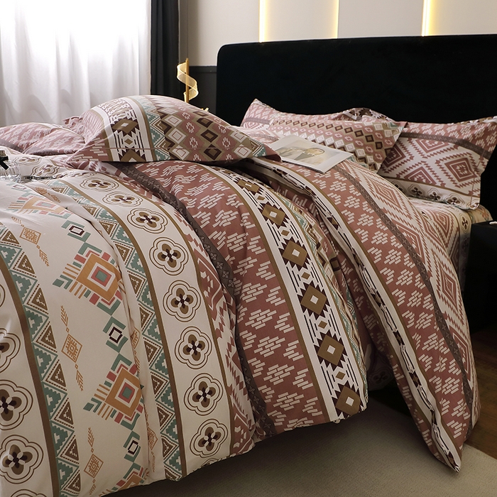 91家纺网 家纺一手货源 找家纺 晶缦家纺 2025叶语系·纯棉活性全棉磨毛四件套 慕恋