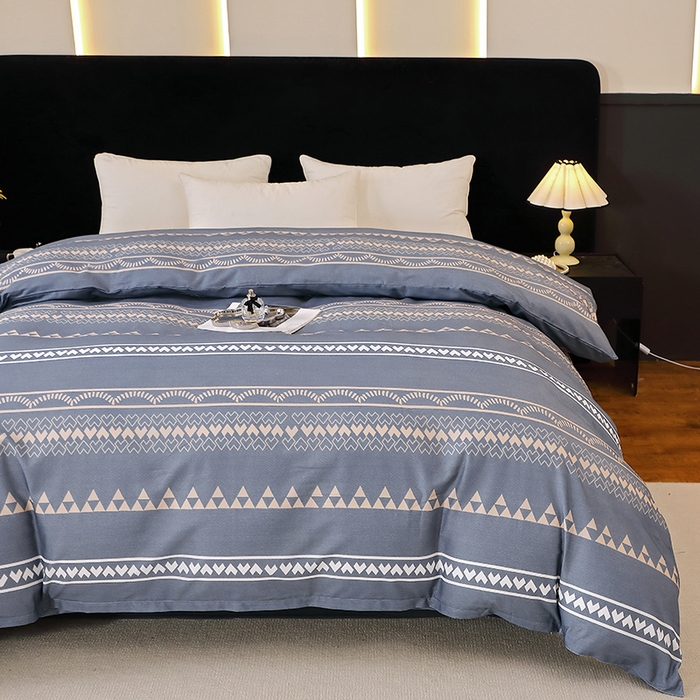 91家纺网 家纺一手货源 找家纺 晶缦家纺 2025叶语系·纯棉活性全棉磨毛四件套 维卡斯灰