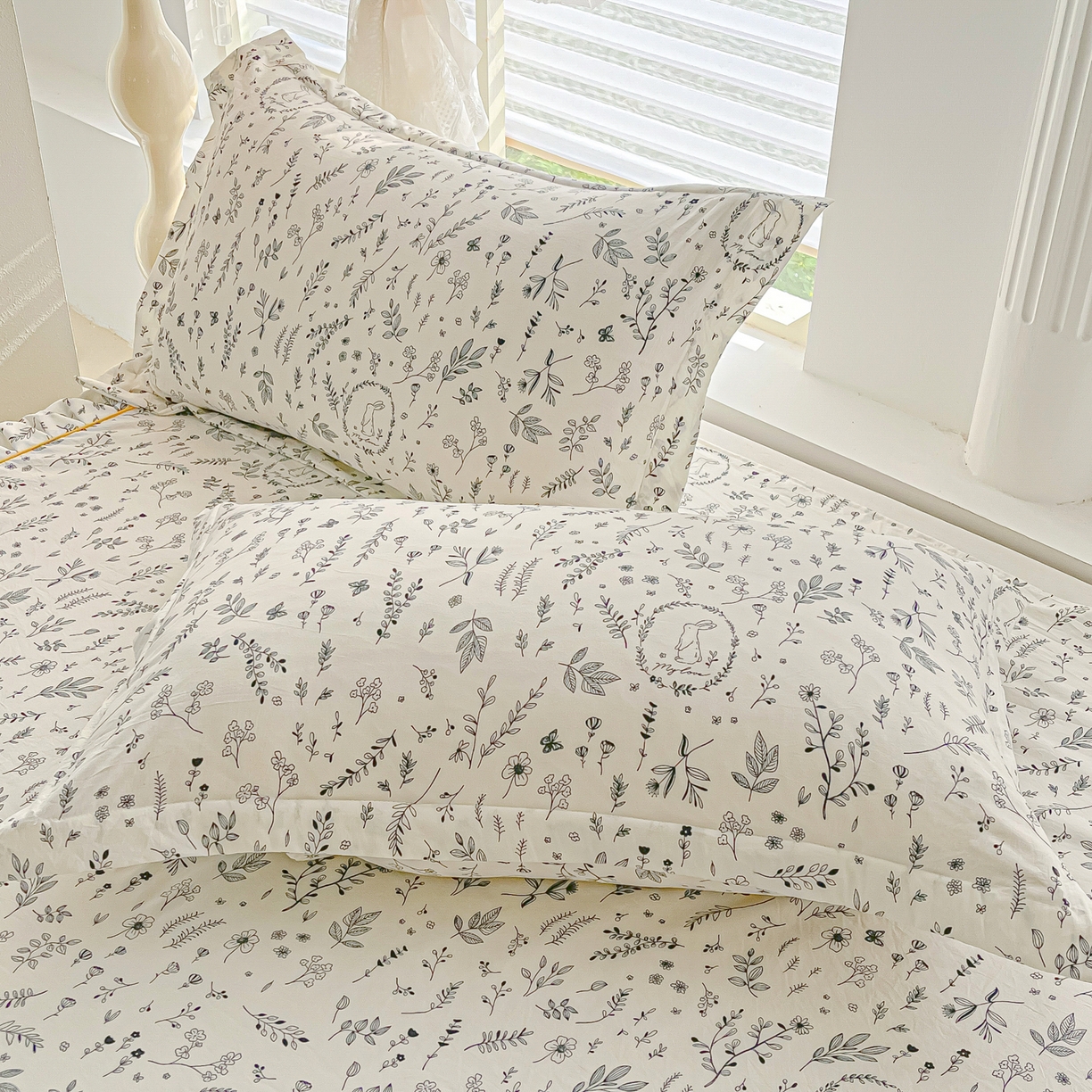 91家纺网 家纺一手货源 找家纺 子钦家纺 2025新款云朵棉水洗棉韩版双层花边公主风床裙床裙三件套 床裙-风情万种