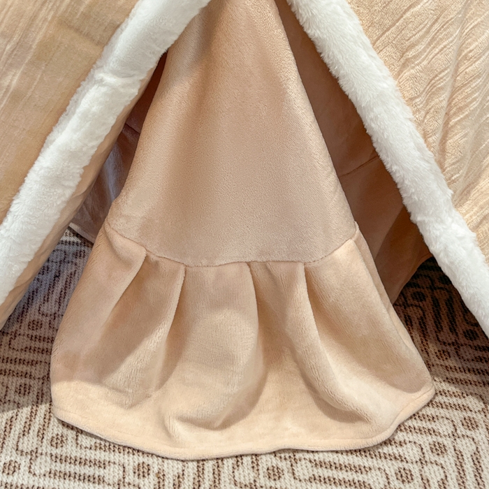 91家纺网 家纺一手货源 找家纺 诺梵家纺 2025新款兔毛绒包边 雕花绒四件套 米蕾-黄