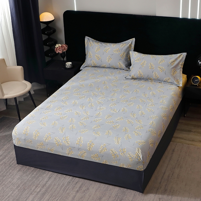 91家纺网 家纺一手货源 找家纺 晶缦家纺 2025叶语系·纯棉活性全棉磨毛四件套 絮语 绿