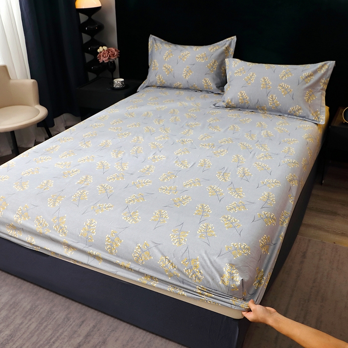 91家纺网 家纺一手货源 找家纺 晶缦家纺 2025叶语系·纯棉活性全棉磨毛四件套 絮语 绿