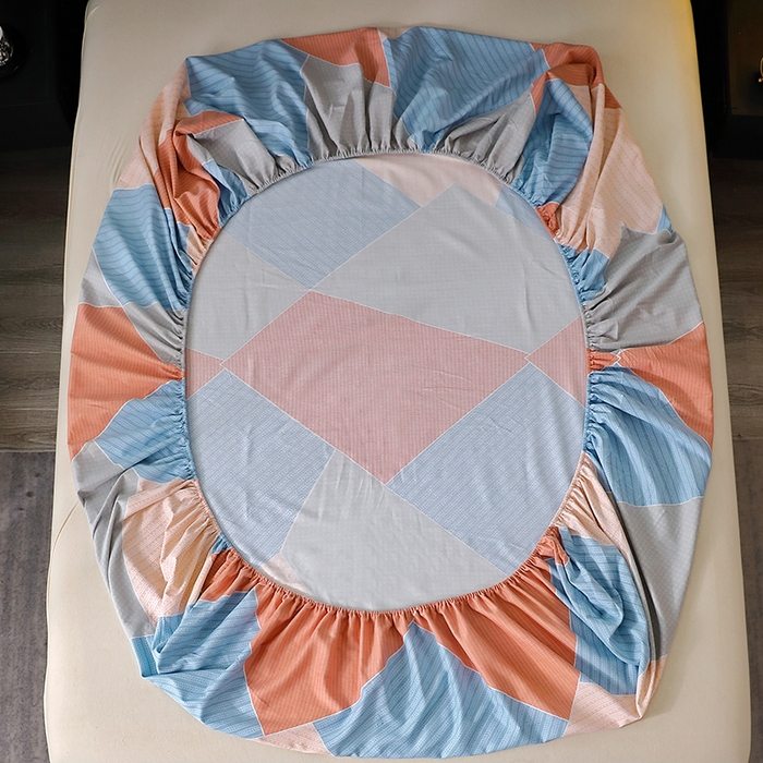 91家纺网 家纺一手货源 找家纺 晶缦家纺 2025叶语系·纯棉活性全棉磨毛四件套 炫彩