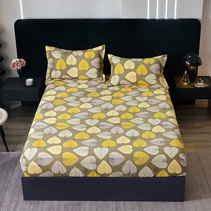 91家纺网 家纺一手货源 找家纺 晶缦家纺 2025叶语系·纯棉活性全棉磨毛四件套 叶语聆风