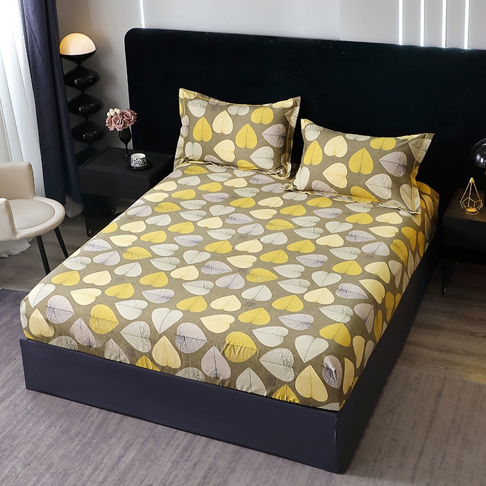 91家纺网 家纺一手货源 找家纺 晶缦家纺 2025叶语系·纯棉活性全棉磨毛四件套 叶语聆风