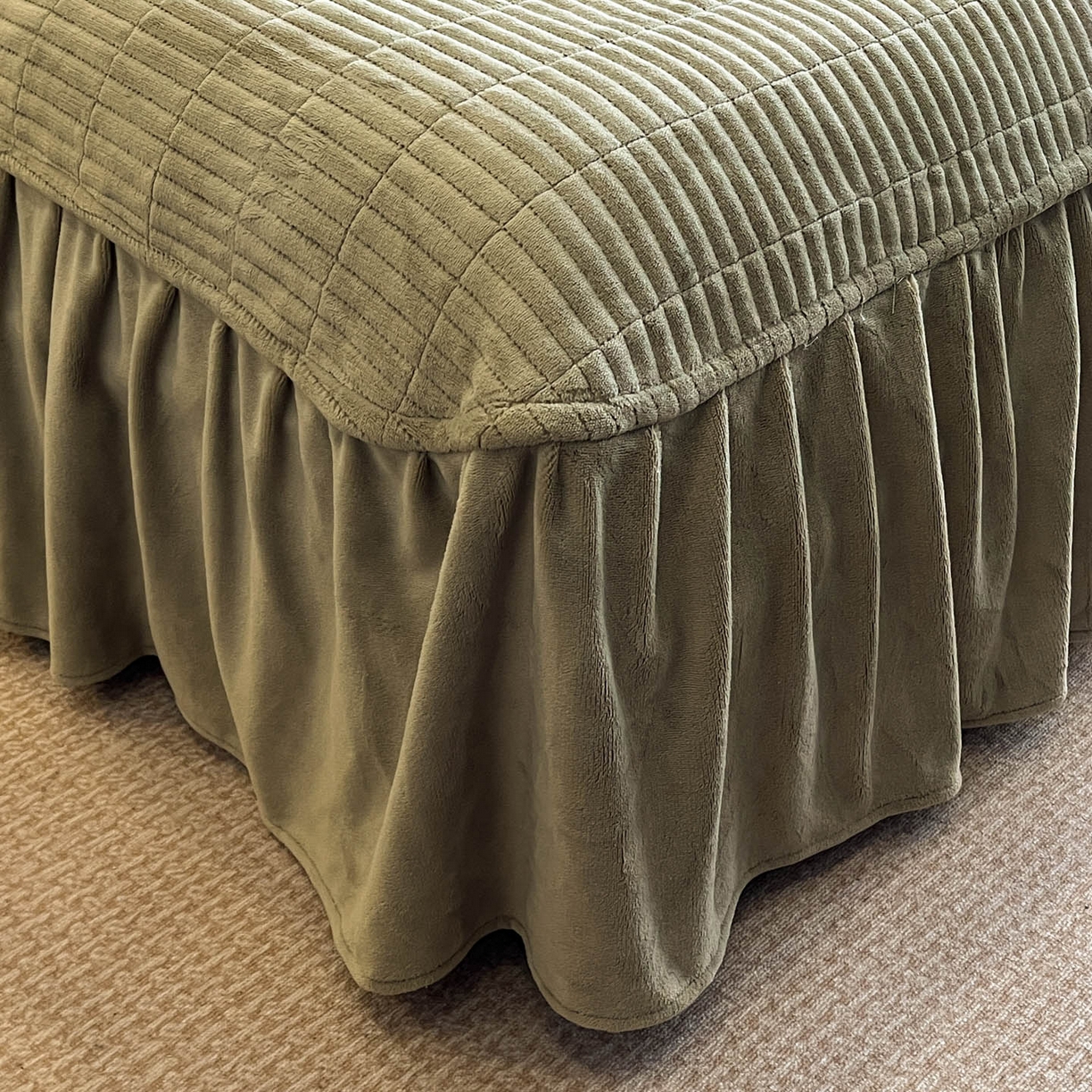 91家纺网 家纺一手货源 找家纺 酱子 2025新款兔绒包边美拉德系兔绒四件套 韵赫浅玫