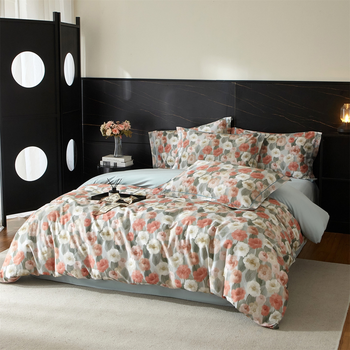 91家纺网 家纺一手货源 找家纺 品乐家纺 2025新款32支超柔生态磨毛四件套 朵唯-绿