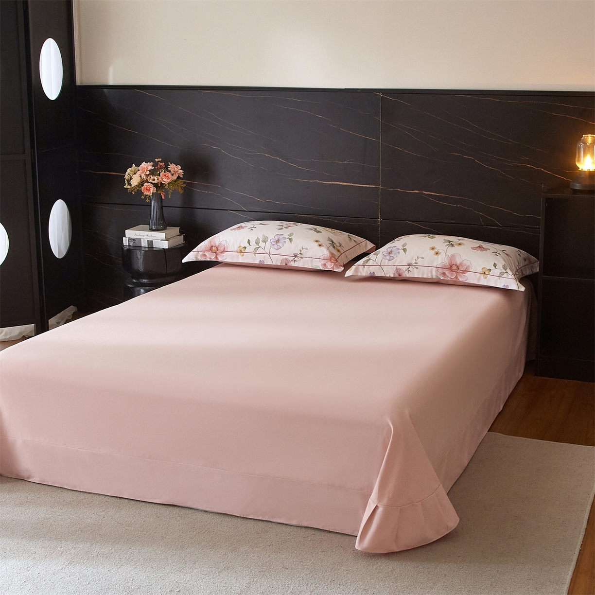 91家纺网 家纺一手货源 找家纺 品乐家纺 2025新款32支超柔生态磨毛四件套 芷柔-粉