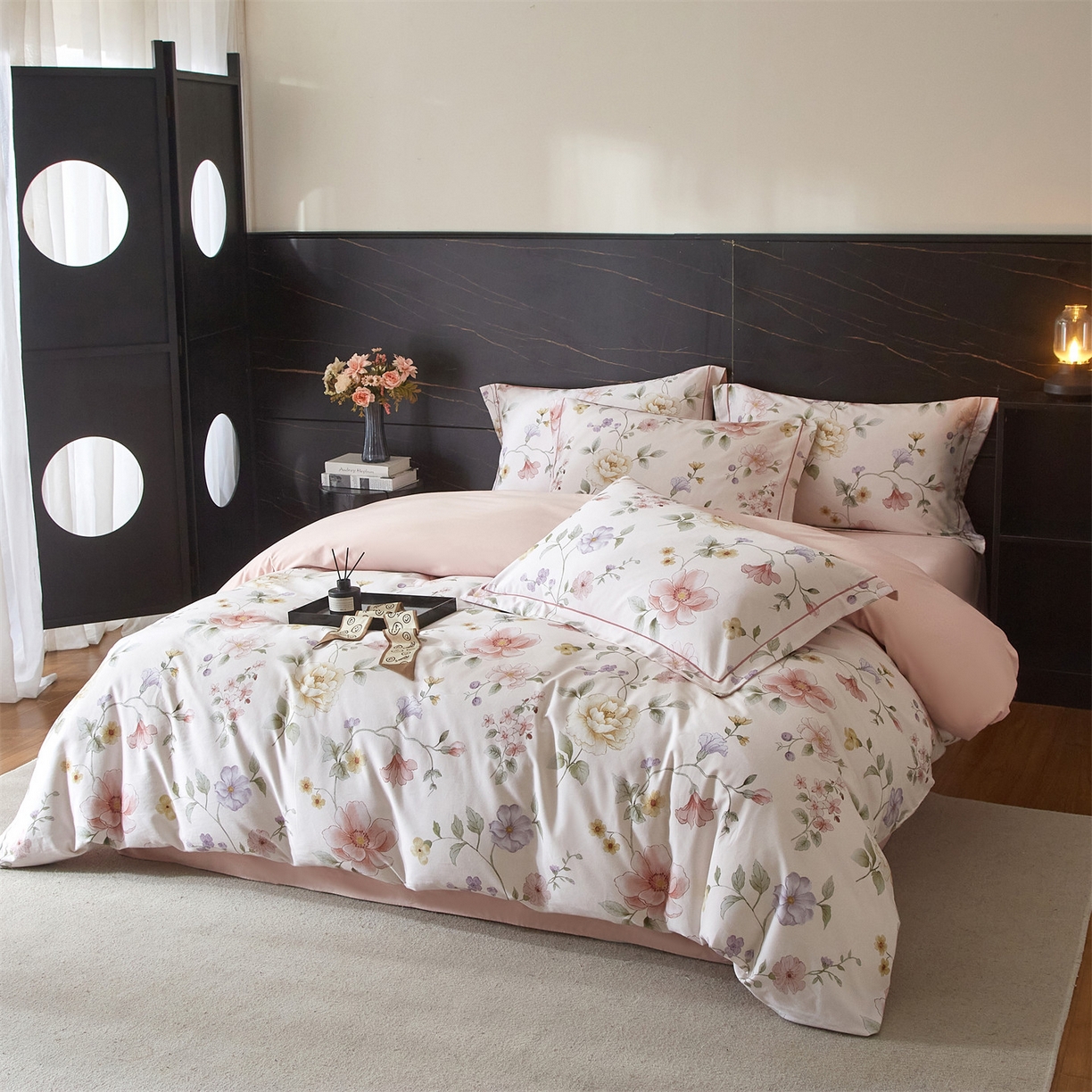 91家纺网 家纺一手货源 找家纺 品乐家纺 2025新款32支超柔生态磨毛四件套 芷柔-粉