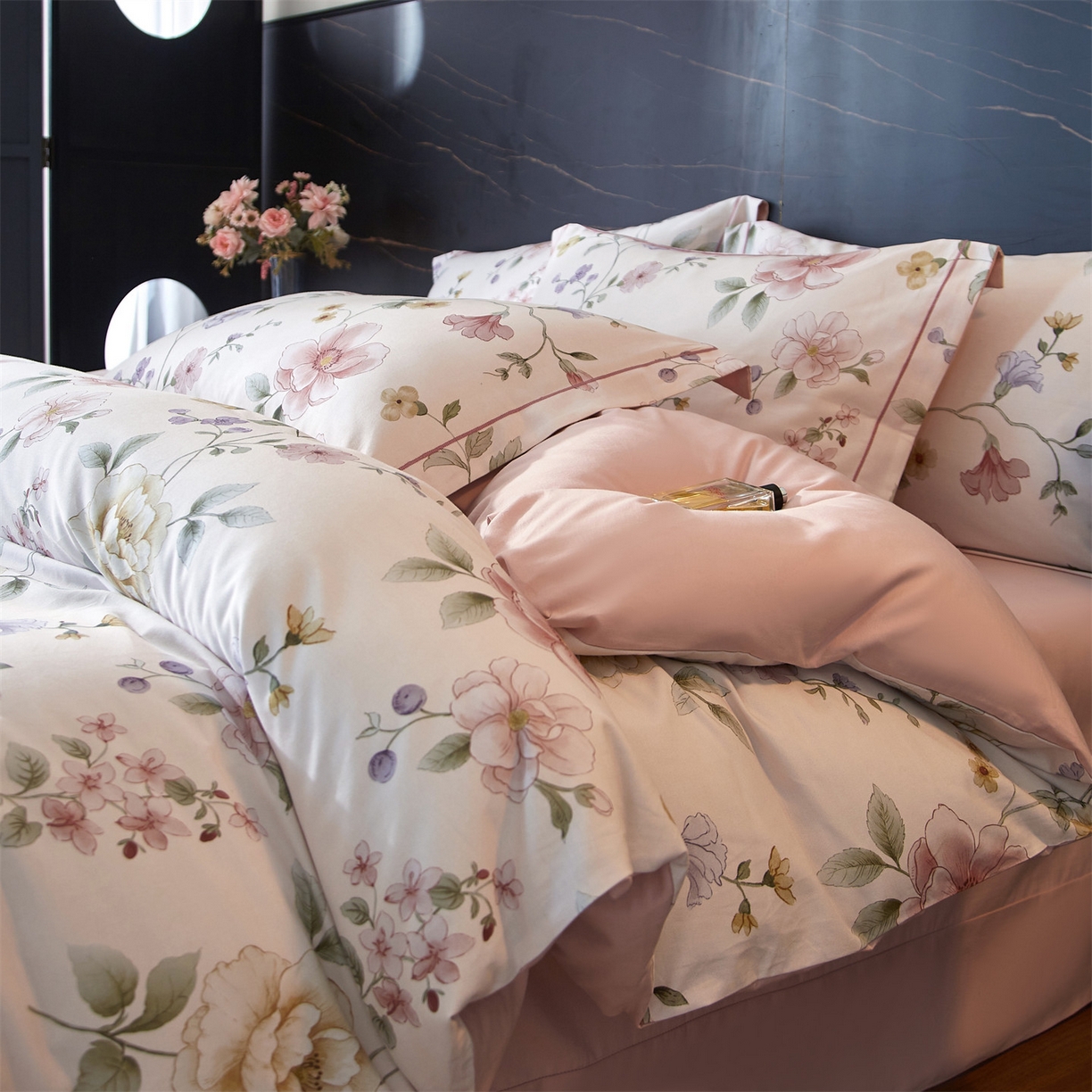 91家纺网 家纺一手货源 找家纺 品乐家纺 2025新款32支超柔生态磨毛四件套 芷柔-粉