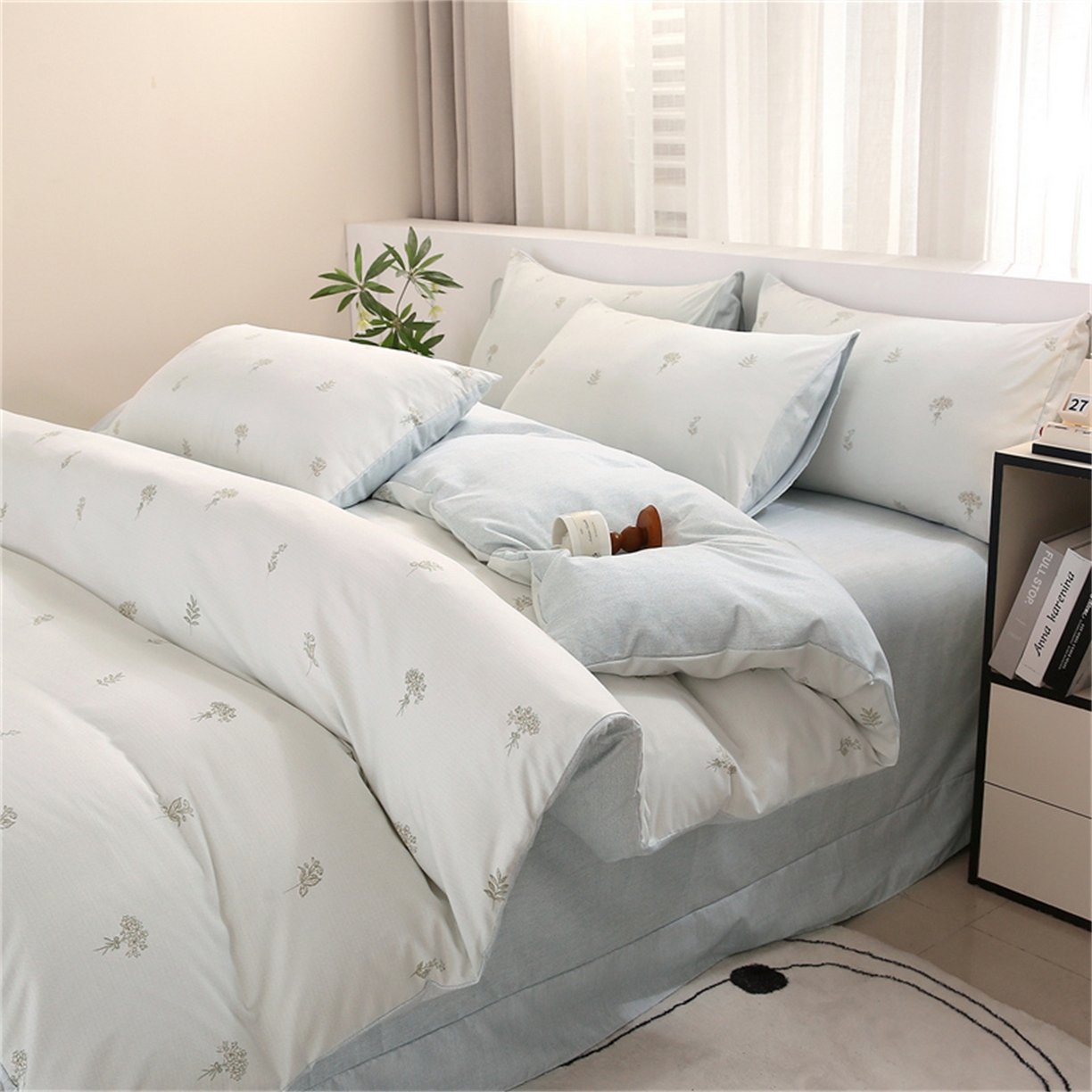 91家纺网 家纺一手货源 找家纺 织写 2025新款加厚磨毛澳绒棉四件套 朵拉