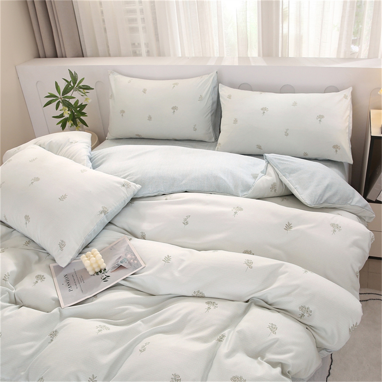 91家纺网 家纺一手货源 找家纺 织写 2025新款加厚磨毛澳绒棉四件套 朵拉