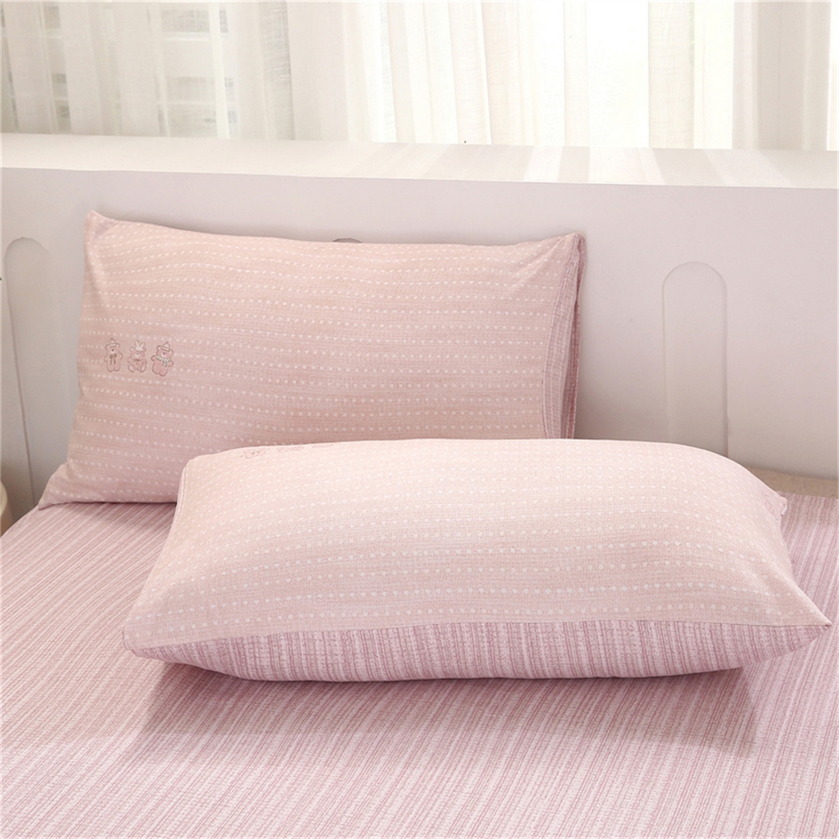 91家纺网 家纺一手货源 找家纺 织写 2025新款加厚磨毛澳绒棉四件套 开心小熊