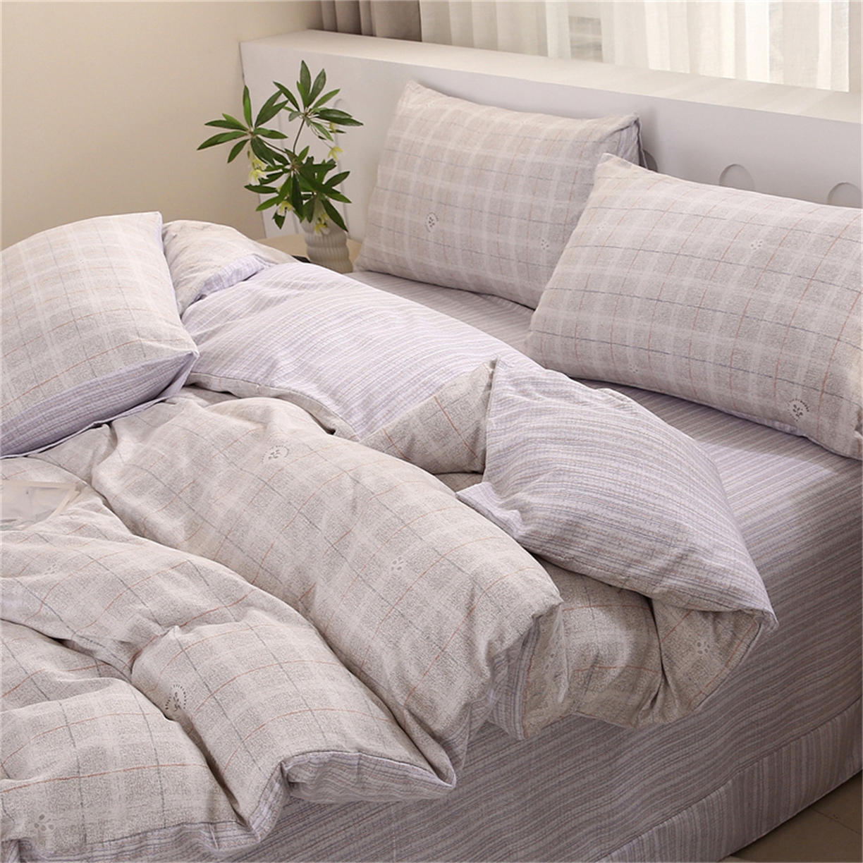 91家纺网 家纺一手货源 找家纺 织写 2025新款加厚磨毛澳绒棉四件套 繁华