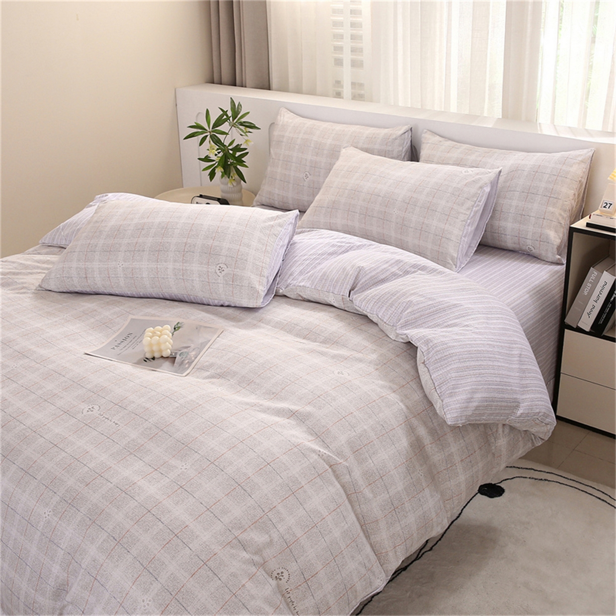 91家纺网 家纺一手货源 找家纺 织写 2025新款加厚磨毛澳绒棉四件套 繁华