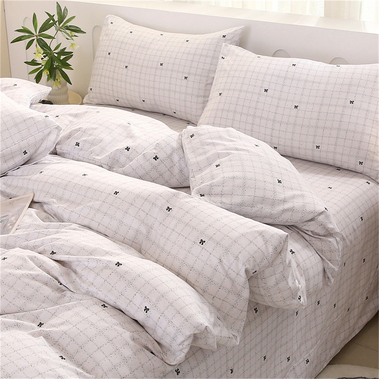 91家纺网 家纺一手货源 找家纺 织写 2025新款加厚磨毛澳绒棉四件套 幽香浪漫-灰