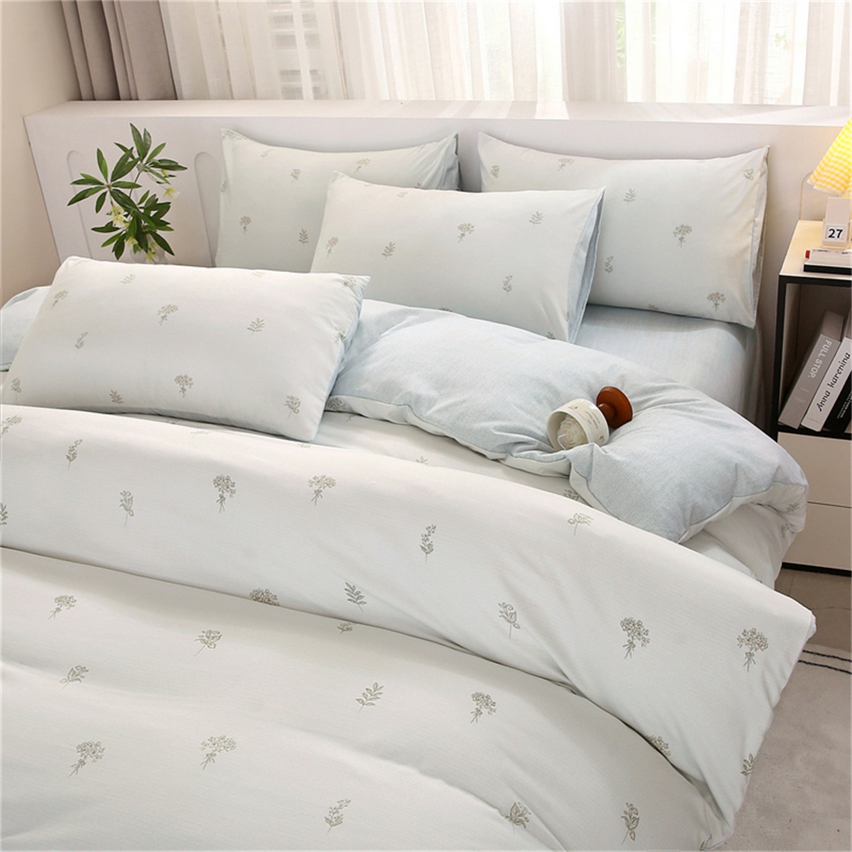 91家纺网 家纺一手货源 找家纺 织写 2025新款加厚磨毛澳绒棉四件套 朵拉