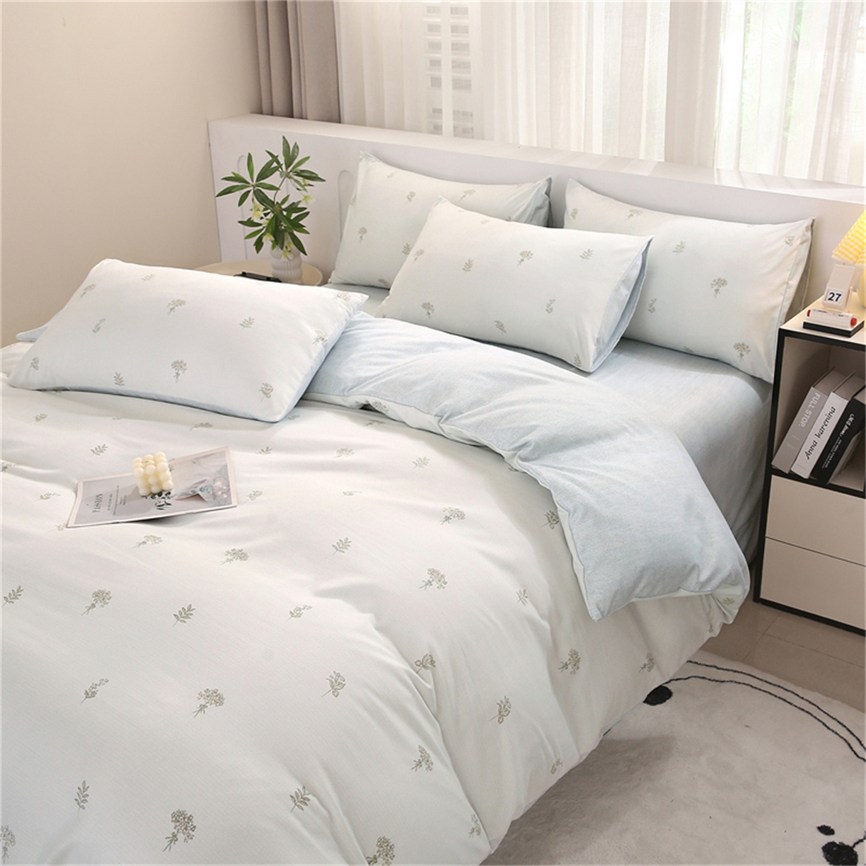 91家纺网 家纺一手货源 找家纺 织写 2025新款加厚磨毛澳绒棉四件套 朵拉