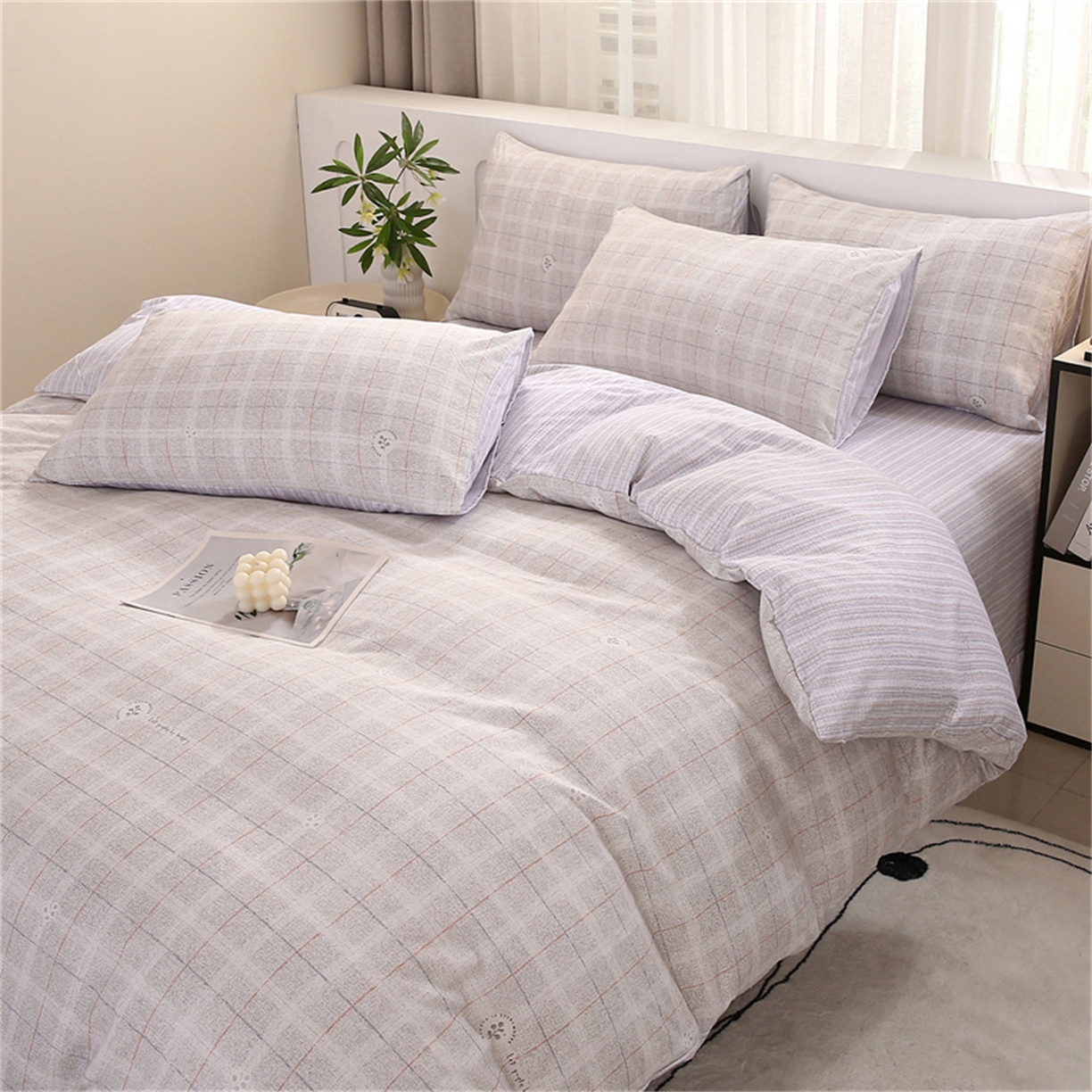 91家纺网 家纺一手货源 找家纺 织写 2025新款加厚磨毛澳绒棉四件套 繁华