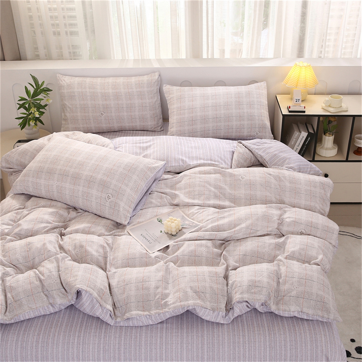 91家纺网 家纺一手货源 找家纺 织写 2025新款加厚磨毛澳绒棉四件套 繁华