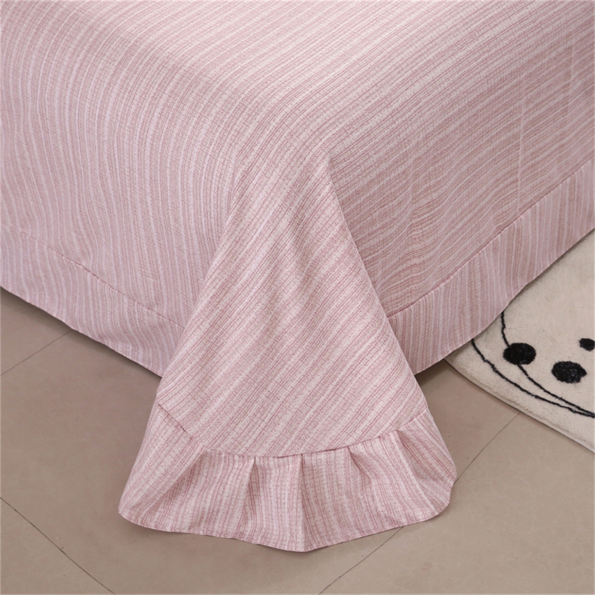 91家纺网 家纺一手货源 找家纺 织写 2025新款加厚磨毛澳绒棉四件套 美式田园-粉