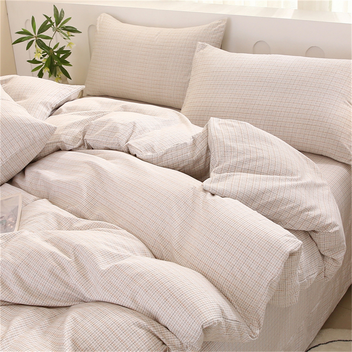 91家纺网 家纺一手货源 找家纺 织写 2025新款加厚磨毛澳绒棉四件套 莫奈